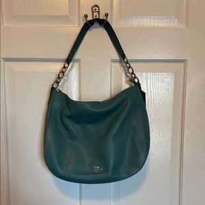 Coach Turquoise Leather Shoulder Bag